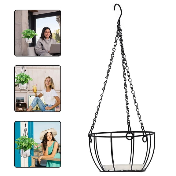 Homoyoyo Set of Wire Hanging Baskets for Outdoor Balcony, Garden Storage and Organization, Iron Wire Baskets