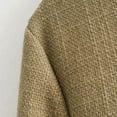thumbnail image 6 of YYDGH Crop Tweed Blazer Jacket Women Collarless Open Front Button Down Business Work Casual Wool Jacket Coat Army Green S, 6 of 8