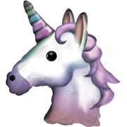 PMU Unicorn Emoticon Shape-A-Loon 24in Mylar Balloon Pkg/5