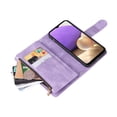 thumbnail image 3 of Allytech Wallet Case for Samsung Galaxy A32 5G 6.5-inch Phone (Not fit A32 4G) - Folio Flip Cover Kickstand Multiple Cards Holders Cash Pocket Zipper Wallet Case with Hand Wrist Shoulder Strap -Purple, 3 of 6