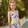 thumbnail image 3 of Akiihool Girls Summer Swimsuit Beach Sport Tankini Cartoon Bathing Suit Swimwear (Blue,130), 3 of 5