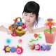 thumbnail image 1 of Juguetes de jardín de flores para niños, bloques de construcción de flores para juguetes de construcción para niños, juguetes de exterior para niños, juego de ramos de bricolaje, 1 of 8