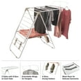 thumbnail image 3 of Everyday Home Aluminum Indoor/Outdoor Folding Clothes Drying Rack (White), 3 of 6