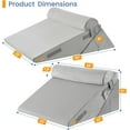 thumbnail image 2 of Wedge Pillows for Adult Adjustable Bed Wedge Pillow for Post Surgery Triangle Pillow Headboard with Bolster Cushion for Sleeping Acid Reflux Neck & Back Support and Dark G, 2 of 9