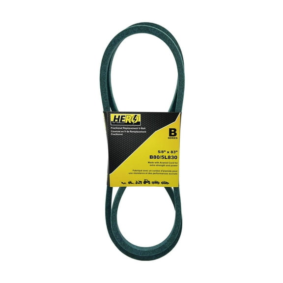 HERO® 5/8 inch x 83 inch Aramid Kevlar Lawn Mower Belt Replacement For Reference B80 5L830