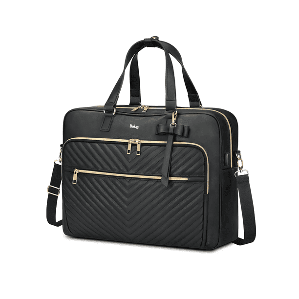 Maletin Para Laptop17 Plugadas Mochila Mujer Elegante Impermeable Acolchada Bandolera Convertible Belug, Negro