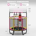 thumbnail image 5 of 55" Kids Trampoline with Enclosure, SHINPT Indoor Outdoor Toddler Trampoline for Kids, Small indoor Trampoline for Toddlers, Mini Trampoline with Enclosure Net for Kids, Gift for Boys Girls Ages 3+, 5 of 9