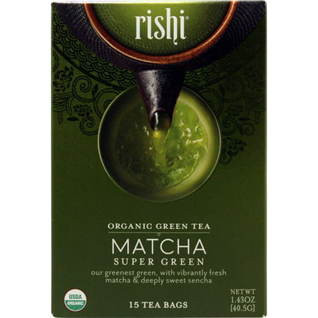 Rishi thé super thé vert Matcha bio 15 sachets de thé