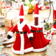 thumbnail image 3 of Creative Christmas Wine Bottle Set Golden Velvet Dress Wine Bottle Covers Sleeve Santa Snowman Xmas New Year Dinner Table Decor, 3 of 5