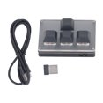 thumbnail image 1 of 4-Key Wireless Mechanical Keyboard, 2.4G/USB/Bluetooth 5.1 Tri-Mode Hot-Swappable Keypad with Type-C Charging, Fully Customizable for Office, Gaming, Media & Industrial Control, Auto Sleep, 1 of 6