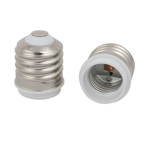 Unique Bargains 2pcs E40 to E27 Extender Adapter Converter Light Bulb Socket Holder Silver Tone