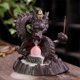 thumbnail image 1 of Dragon Backflow Incense Burner Handmade Ceramic Incense Holder Figurine Incense Cone Holders Home Decor Gift Decorations Statue Ornaments (Dragon Burn, 1 of 4
