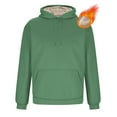 thumbnail image 5 of GERsome Men's Sherpa Hoodie Pullover Winter Thick Warm Fleece Lined Hoodies Athletic Sweatshirts with Kangaroo Pouch Pocket S-3XL, Green/S, 5 of 8