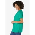 thumbnail image 3 of Woman Within Plus Size Perfect Short-Sleeve Keyhole Tee, 3 of 6
