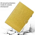 thumbnail image 4 of Dteck Smart Case for Samsung Galaxy Tab A7 10.4" SM-T500/T505 (2020 Released) 10.4-inch,Bling Glitter Magnetic Leather Card Holder Wallet Kickstand Automatic wake/sleep Cover,Gold, 4 of 5