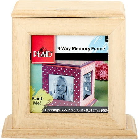 Plaid 97870E Unpainted Wood Surface, 4-Way Memory Frame, 1 Piece