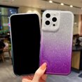 thumbnail image 2 of TECH CIRCLE for iPhone 12, 3 Layer Shockproof Protection Bumper Cover Lens Protection Color Gradient Glitter Glitter Bling Case for iPhone 12, Gradient Purple, 2 of 7