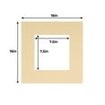 thumbnail image 3 of Tan Acid Free 16x16 Picture Frame Mats with White Core Bevel Cut for 8x8 Pictures - Fits 16x16, 3 of 3