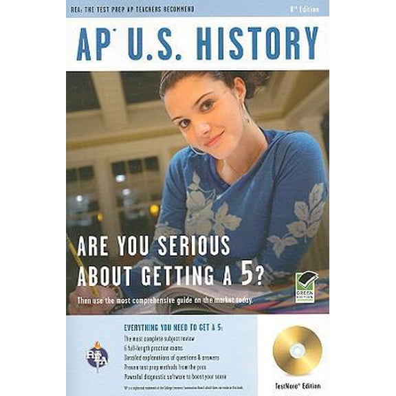 Pre-Owned AP United States History w/CD-ROM: 8th Edition (Advanced Placement (AP) Test Preparation) (Paperback) 0738606243 9780738606248