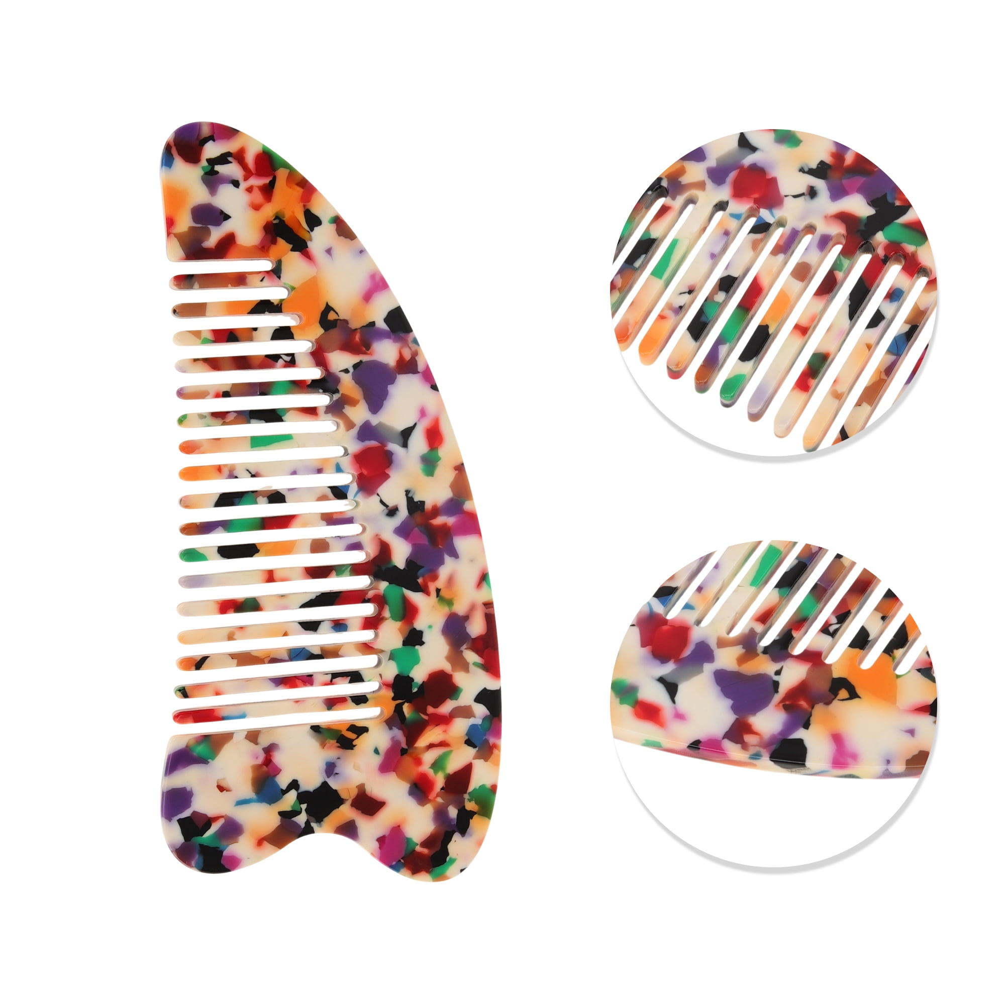 Unique Bargains 1 Pc Anti Static Hair Comb Designed for All Hair Types Styles Colorful