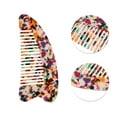 thumbnail image 2 of Unique Bargains 1 Pc Portable Anti-Static Hair Comb Colorful Acetate Sheet, 2 of 5