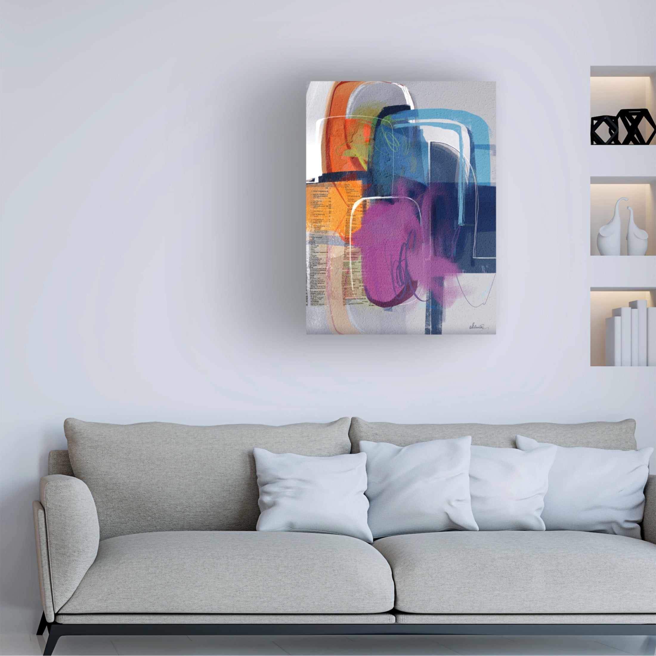 Canvas Wall Art - Ishita Banerjee 'Terrain' Wall Art for Living Room, Bedroom, or Office Décor by Trademark Fine Art - 24 x 32 Inches
