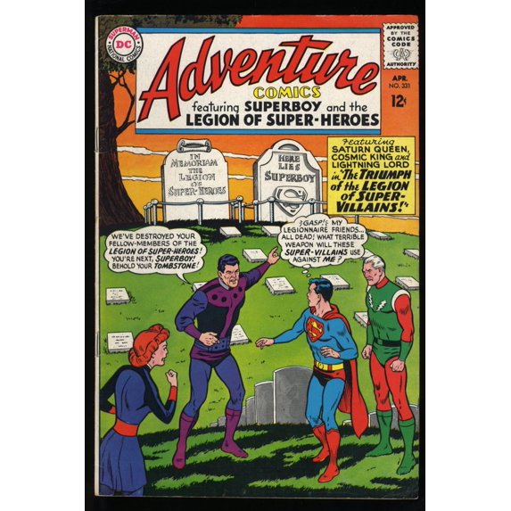 Adventure Comics #331 FN+ 6.5 Legion of Super-Villains! Comic Book