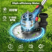 Electric Cordless Weed-Eater, 4.0Ah Cordless Weed Wacker String Trimmer, 24V Grass Trimmer with 2 Battery, Charger Included