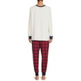 thumbnail image 6 of Dearfoams Women's Long Sleeve Top and Pants Matching Family Pajamas Set, 2-Piece, Sizes S-3X, 6 of 6