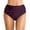 Dark Purple, variant on KONDYS Women Casual High Waisted Solid Color Split Plus Size Swim Trunks Beachwear Swimwear Classic