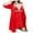 Red, variant on Nexjvus Women's Nightgowns Silk Sleepwear Nightdress 2 Piece Size L