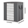 thumbnail image 4 of Extra Large Blanket Storage Bags 120L Comforter Storage Bags with Reinforced Handles Breathable Clothes Storage Containers for King Comforter Bedding Pillow Sheet Grey, 4 of 6