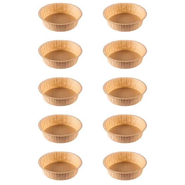 WEUVEB 10Ud De Para Hornear Pasteles Redondos Dorados Sin Limpieza Posterior