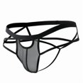 thumbnail image 4 of COSFO Bulge Pouch Mens Thongs Underwear Sexy Cut Out Black Underwear Low Rise Lightweight Classic Fit Men Underwear, 4 of 4