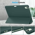 thumbnail image 3 of Fintie SlimShell Case for iPad Air 11-inch M4/M3/M2 (2026/2025/2024), iPad Air 5th/4th Generation (2022/2020) 10.9 Inch - Flexible Soft-Touch TPU Cover with Built-In Pencil Slot, Midnight Green, 3 of 9