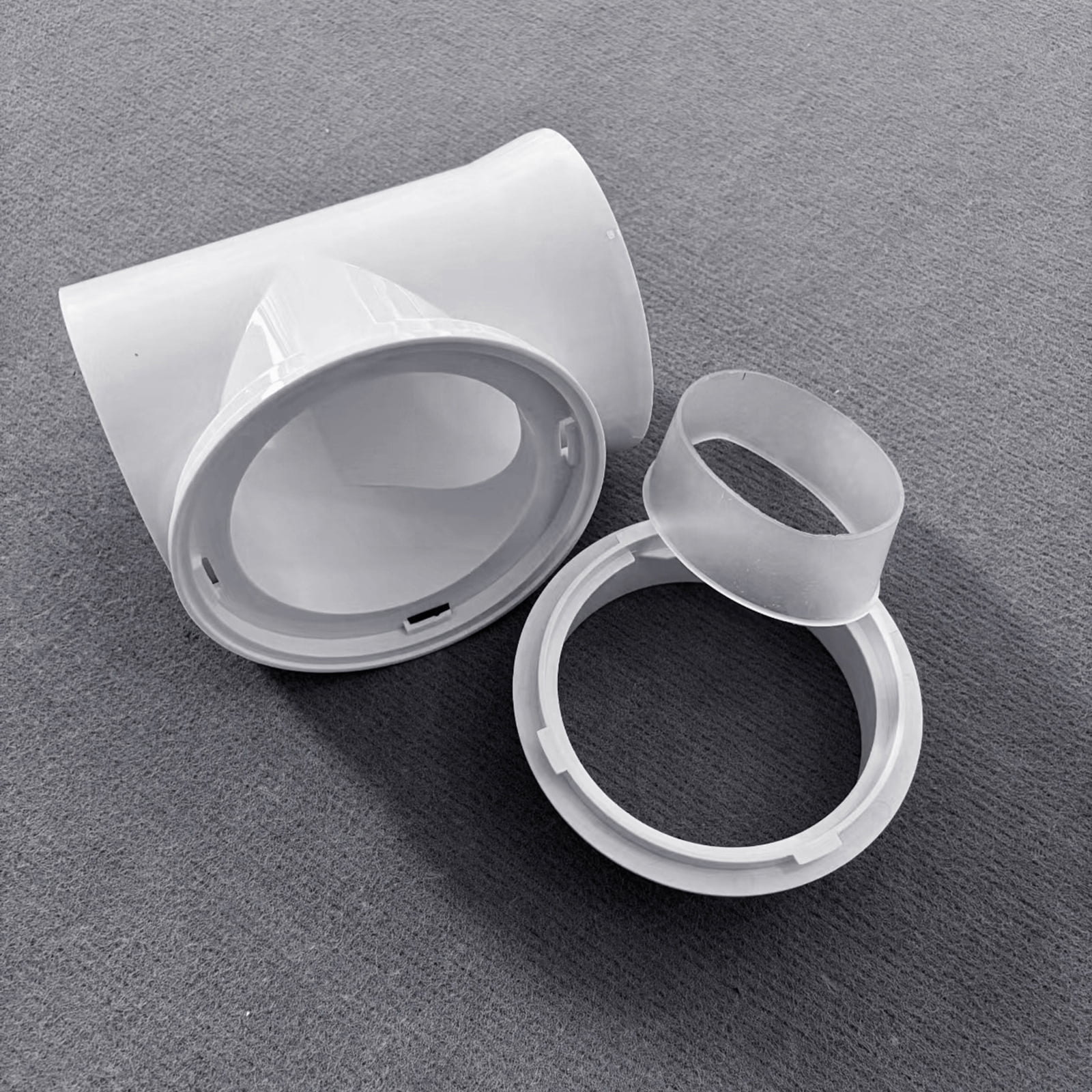 Dryer Vent Set with 90 Degree Elbow Connector & Wall Plate for Quick Installation in Tight Spaces
