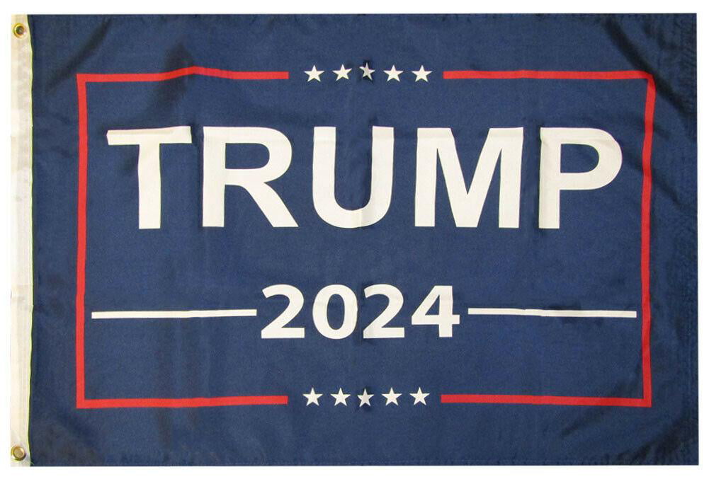 Lot of 12 12x18 President Trump 2020 Rough Tex Knit 2-Faced 12"x18" Car Flag 