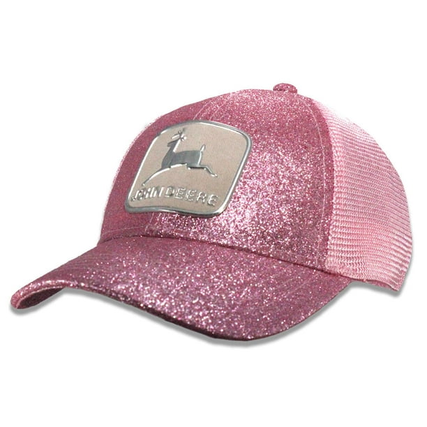 Gorra para mujer John Deere Pink Glitter Snapback