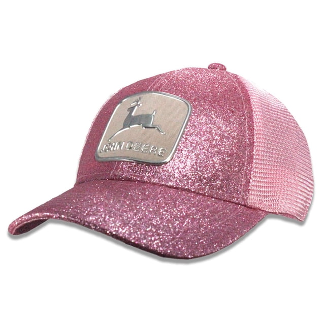 Gorra para mujer John Deere Pink Glitter Snapback