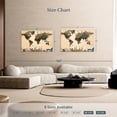 thumbnail image 4 of Elephant Stock Triangle Geometric World Map Wall Art - Horizontal Canvas Wall Art - Living Room Wall Decor - Map Canvas - Brown And Gray Decor - 51" x 34", 4 of 8
