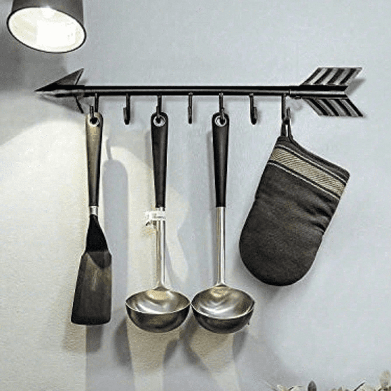 Metal Wall Mounted Bow Arrow Hook Entryway Coat Hat Key Organizer Space Saving Home Storage Christmas Gift