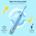 thumbnail image 2 of Children‘s Electric Toothbrush Colorful Cartoon With Replacement Heads Ultrasonic Rechargeable Soft Hair Cleaning Brush for Kids with 3 brush head Red, 2 of 14