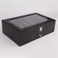 thumbnail image 3 of Injueey Caja expositora de bolígrafos de madera, almacenamiento organizado, caja de almacenamiento con ranuras para exhibición de bolígrafos Carpetas de archivos negro, 3 of 6