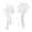 White, variant on Large Fabric Flower Earrings Boho Faux Pearl Dangle Drop Earrings Long Rhinestone Tassel Earrings for Holiday Vacation Parties Beach