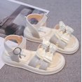 thumbnail image 3 of Eltusu Girls Sandals with Strap, Non Slip Open Toe Soft Sole Dance Summer Shoes Beige Size 12(Little Kids), 3 of 7