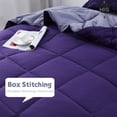 thumbnail image 2 of HIG Light Weight Down Alternative Comforter, Queen, Purple, Reversible, 2 of 8