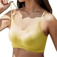 thumbnail image 3 of Breezora Womens Bralette 3 Pack Ultra Soft Wireless Comfort with Removable Padding M Size Yellow, 3 of 8