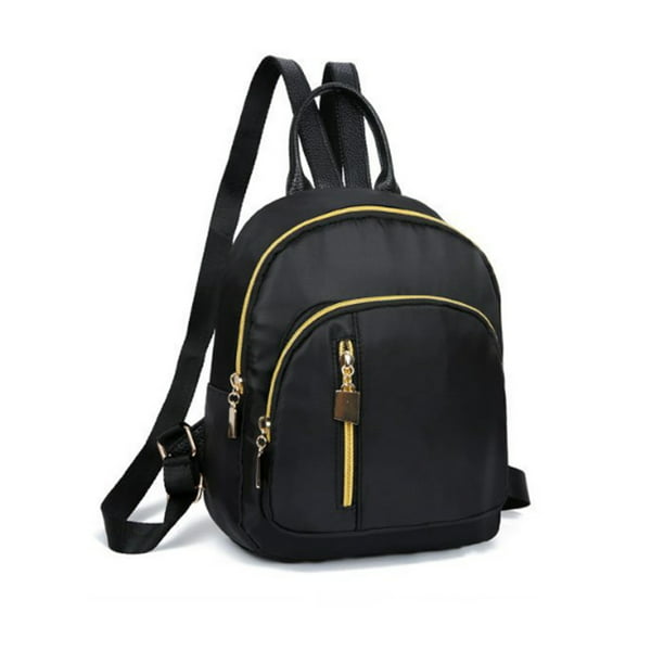 Hirigin Women Girls Black Nylon Mini Backpack Travel School Backpack ...