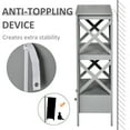 thumbnail image 6 of kleankin Floor Bathroom Storage Rack Standing Cabinet with Shelf Drawers, Grey, 6 of 9