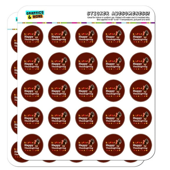 Happy Thanksgiving Turkey Planner Calendar Scrapbooking Crafting Stickers